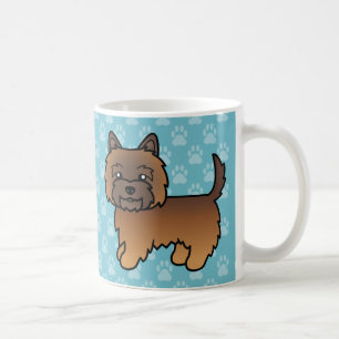 Taza De Café Perro de dibujos animados Terrier Brindle Rojo Cai