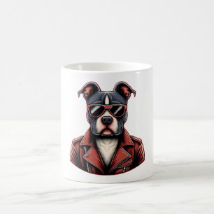 Taza De Café Perro de espíritu rebelde - Mascota de cosecha Gua