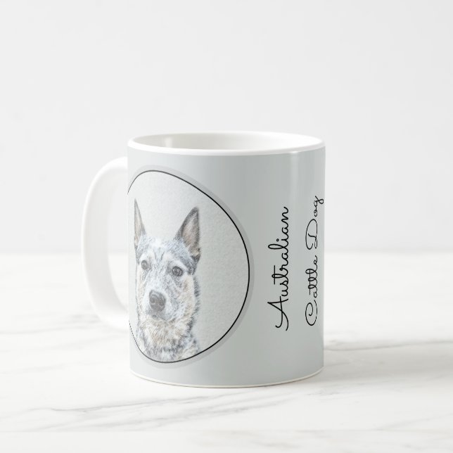 Taza De Café Perro de ganado australiano - Arte de perro origin (Anverso izquierdo)