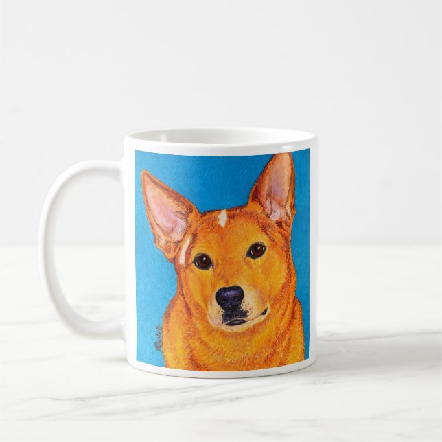 Taza De Café Perro de ganado australiano Mug - "Rojo" (Izquierda)