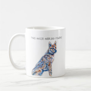 Taza De Café Perro De Ganado Heeler Que Posee Poderes De Calor