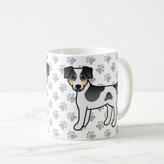 Taza De Café Perro de granja danés-sueco tricolor (Anverso derecho)