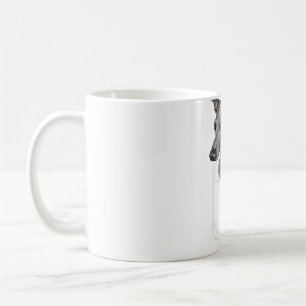 Taza De Café Perro de Greyhound italiano en tu bolsillo delante