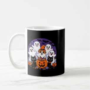 Taza De Café Perro de Halloween Fantasma Perro de Halloween Hom