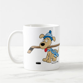 Taza De Café Perro de hockey personalizado