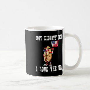 Taza De Café Perro de la Dignidad Caliente 4 de Julio Pícnic Pa