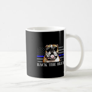 Taza De Café Perro de la policía de bandera estadounidense delg