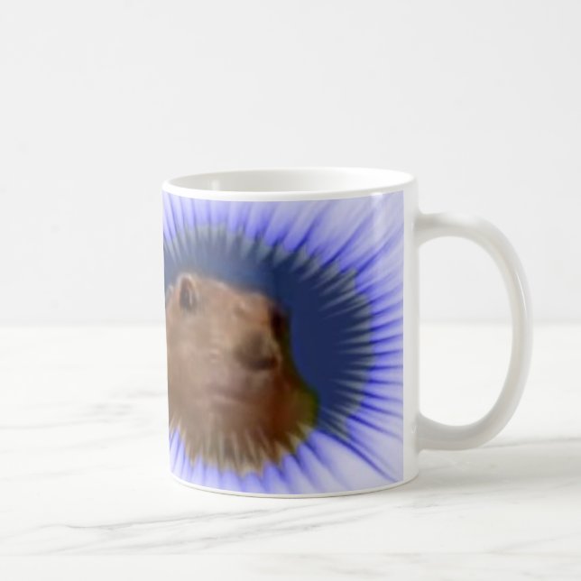 Taza De Café Perro de las praderas dramático (Chipmunk) (Derecha)