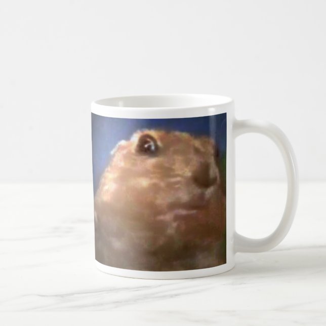 Taza De Café Perro de las praderas dramático (Chipmunk) (Derecha)