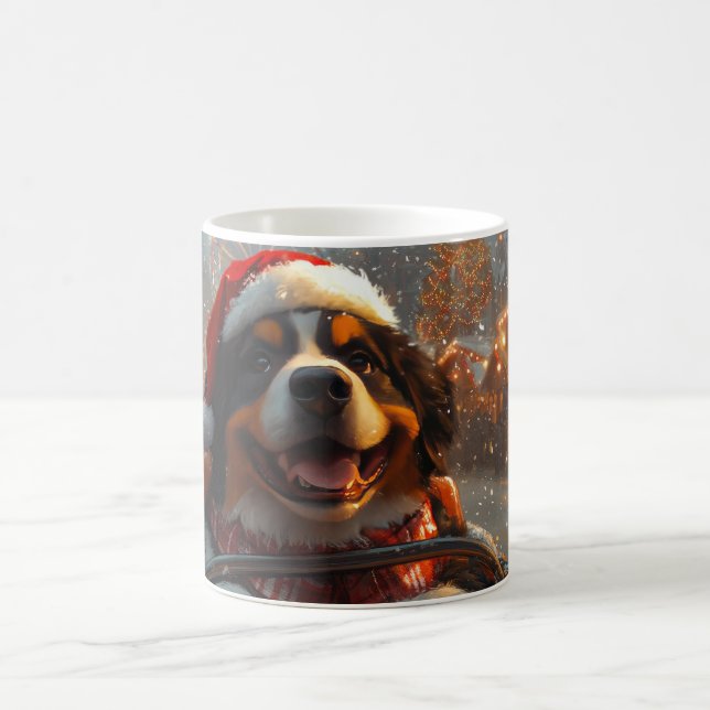 Taza De Café Perro de montaña bernés Montaña rusa Navidad (Centro)
