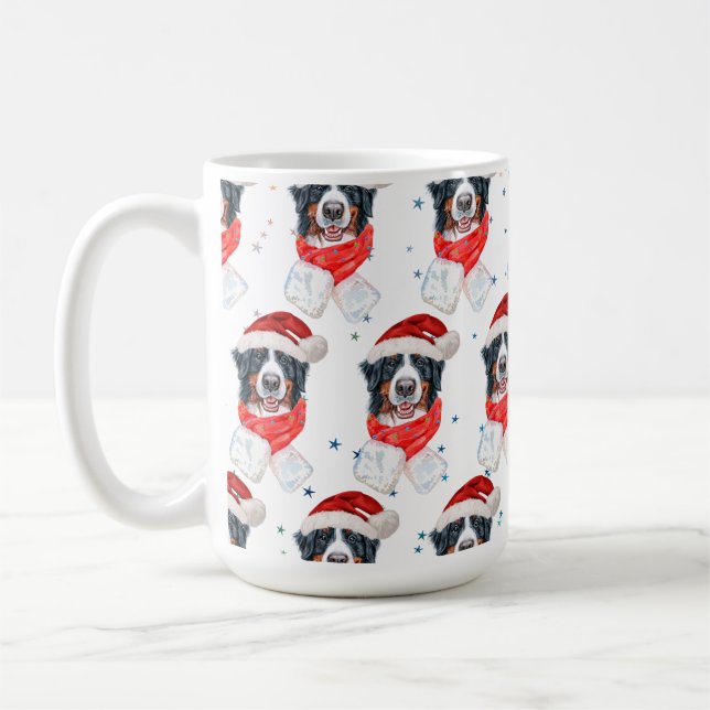 Taza De Café Perro de Montaña Bernés Navidad (Izquierda)