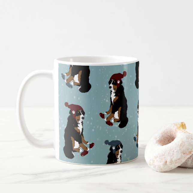 Taza De Café Perro de montaña de Bernese (Con donut)