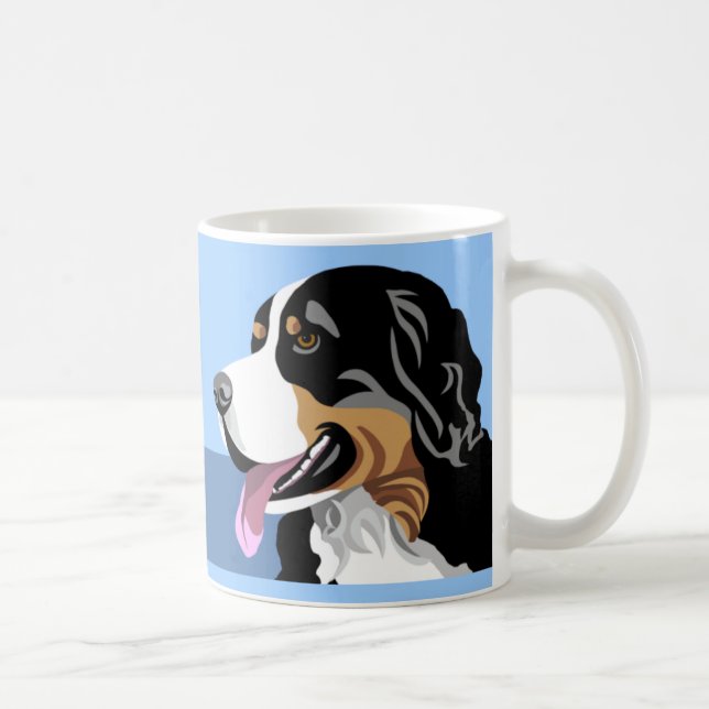 Taza De Café Perro de montaña de Bernese (Derecha)