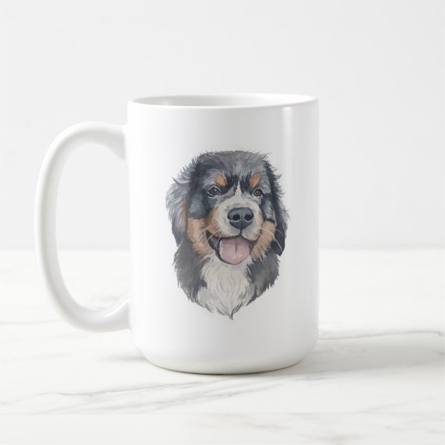 Taza De Café Perro de montaña de Bernese | 15 oz (Izquierda)