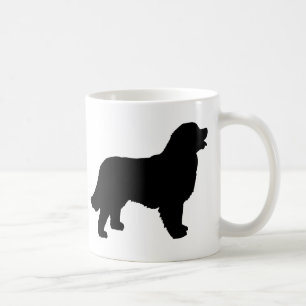 Taza De Café Perro de montaña de Bernese (silueta negra)