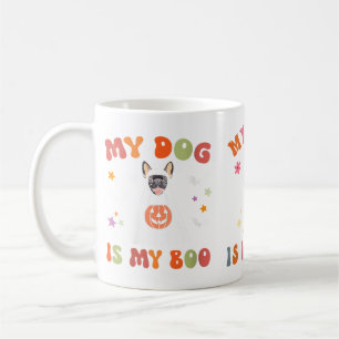 Taza De Café Perro de mujeres es Boo_ Lindo Groovy Espeluznante