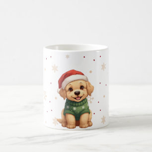 Taza De Café Perro de Navidad Kawaii Adorable - Diseño Navideño