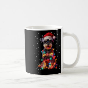 Taza De Café Perro de Navidad Schnauzer Santa Navidad Mujeres H
