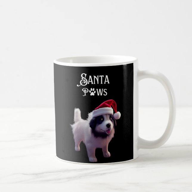 Taza De Café Perro de Navidades de Cute Santa Paws (Derecha)