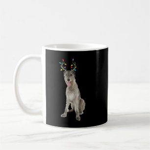 Taza De Café Perro de Navidades de renos lobo irlandeses