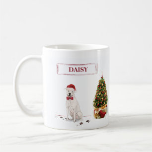 Taza De Café Perro de Navidades divertidos de Staffordshire Ter