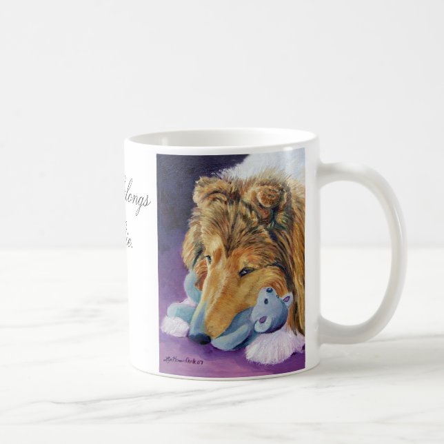 Taza De Café Perro de oveja de Mug Shetland (Derecha)