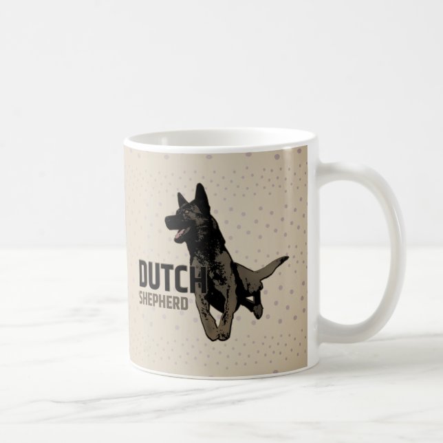 Taza De Café Perro de pastor holandés (Derecha)