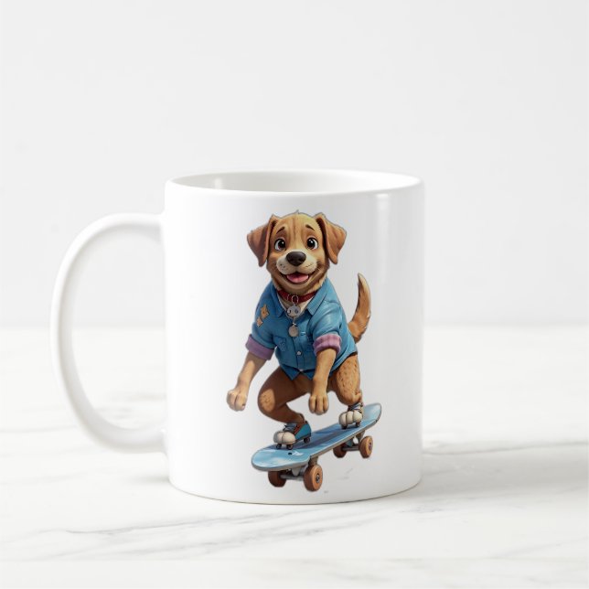 Taza De Café Perro de patinaje (Izquierda)
