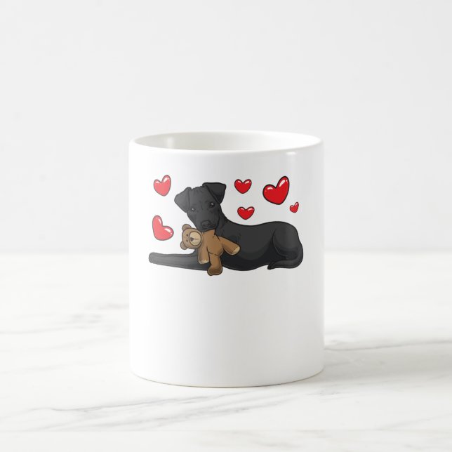 Taza De Café Perro de Patterdale Terrier con animal relleno (Centro)