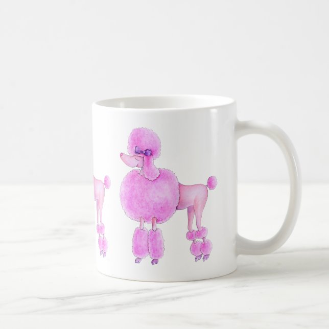 Taza De Café Perro de perro canino rosa mugre (Derecha)