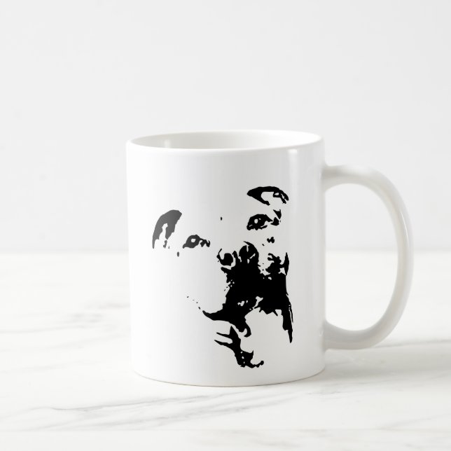 Taza De Café Perro de Pitbull (Derecha)