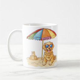 Taza De Café Perro de playa Golden Retriever