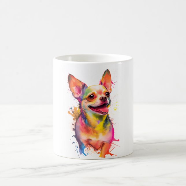Taza De Café Perro de poder de Chihuahua (Centro)