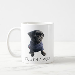 Taza De Café Perro de pug simple y divertido