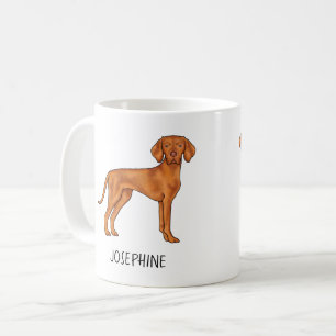 Taza De Café Perro de punteros agudos con nombre personalizado