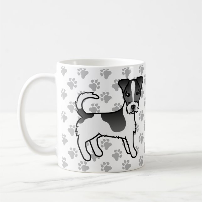 Taza De Café Perro de raza Jack Russell Terrier de pelaje ásper (Izquierda)