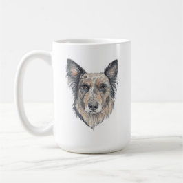 Taza De Café Perro de raza mixta | 15 oz