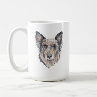 Taza De Café Perro de raza mixta | 15 oz