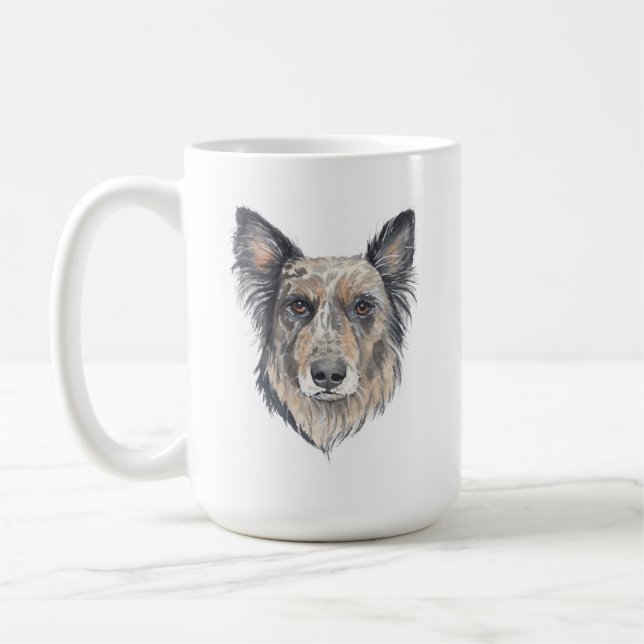 Taza De Café Perro de raza mixta | 15 oz (Izquierda)