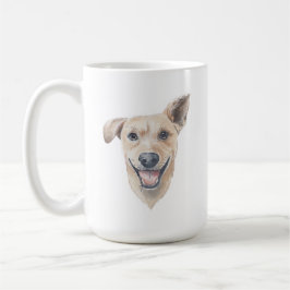 Taza De Café Perro de raza mixta | 15 oz