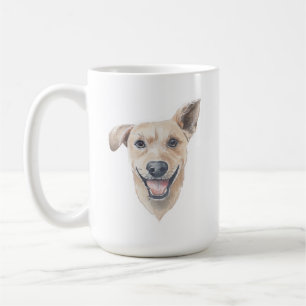 Taza De Café Perro de raza mixta 15 oz