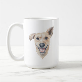 Taza De Café Perro de raza mixta | 15 oz