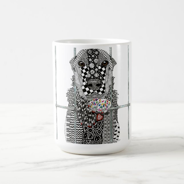 Taza De Café Perro de refugio animal Mug (Centro)