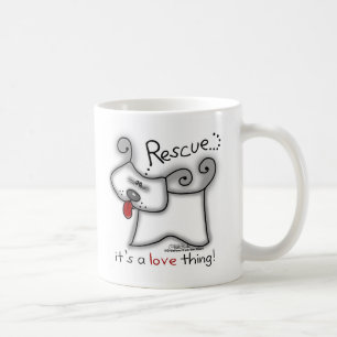 Taza De Café Perro de rescate... Es cosa de amor