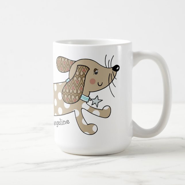 Taza De Café Perro de salchicha personalizado Dachshund Mug (Derecha)