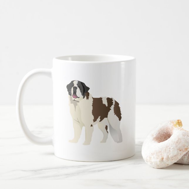 Taza De Café Perro de San Bernardo (Con donut)