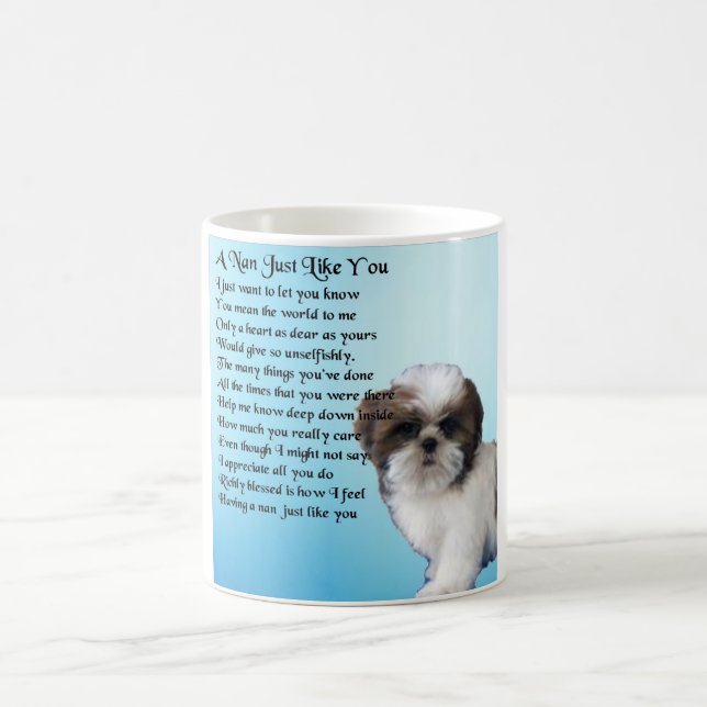 Taza De Café Perro de Shih Tzu - poema de NaN (Centro)