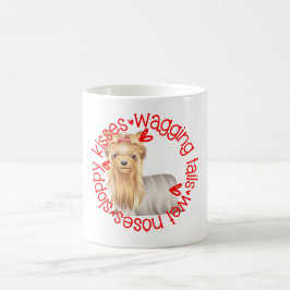Taza De Café Perro de Silky Terrier, besos descuidados