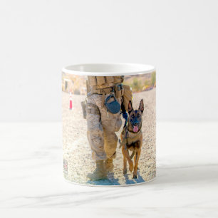 TAZA DE CAFÉ PERRO DE TRABAJO MILITAR