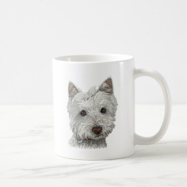 Taza De Café Perro de Westie (Derecha)
